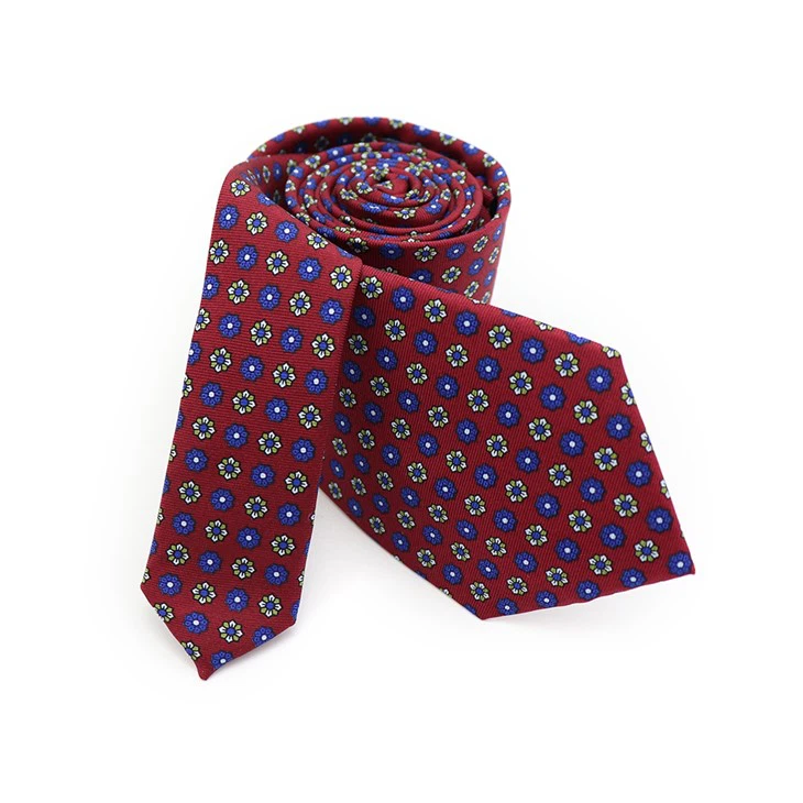Mens Floral Skinny Tie