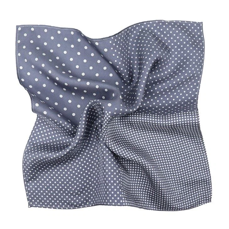 White Polka Dot Pocket Square